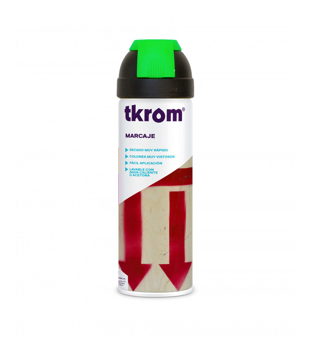 SPRAY TKROM FLUOR VERDE RAL 6038 400ML.