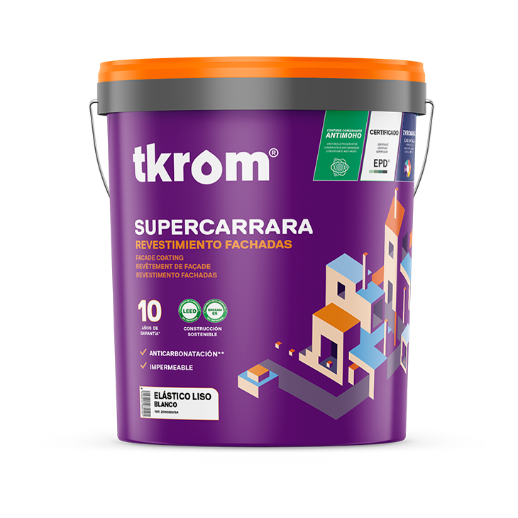 FACHADA SUPERCARRARA ELASTICO BLANCO 15LT ANTIFISURAS